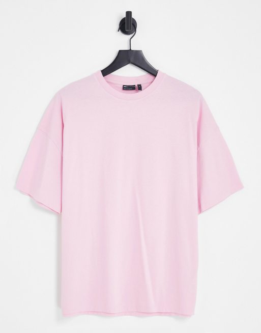 Baby pink oversized cheap t shirt