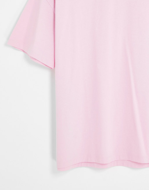 ASOS DESIGN oversized t-shirt with crew neck in bright pink