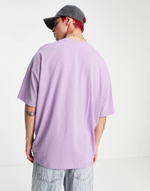 ASOS DESIGN oversized T-shirt with crew neck in lilac | ASOS