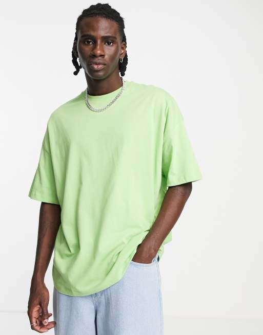 ASOS DESIGN oversized t-shirt with crew neck in lime - LGREEN | ASOS