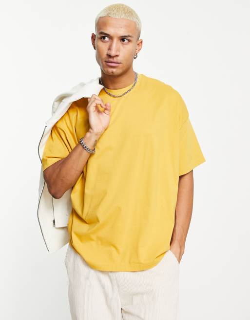 ASOS Oversized T-shirt in Yellow for Men