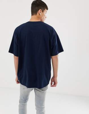 ASOS DESIGN oversized t-shirt with crew neck in navy | ASOS