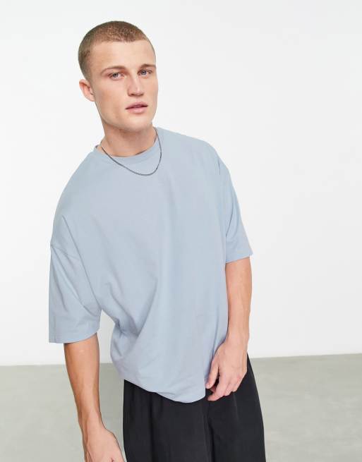 ASOS DESIGN oversized t-shirt with crew neck in pale blue