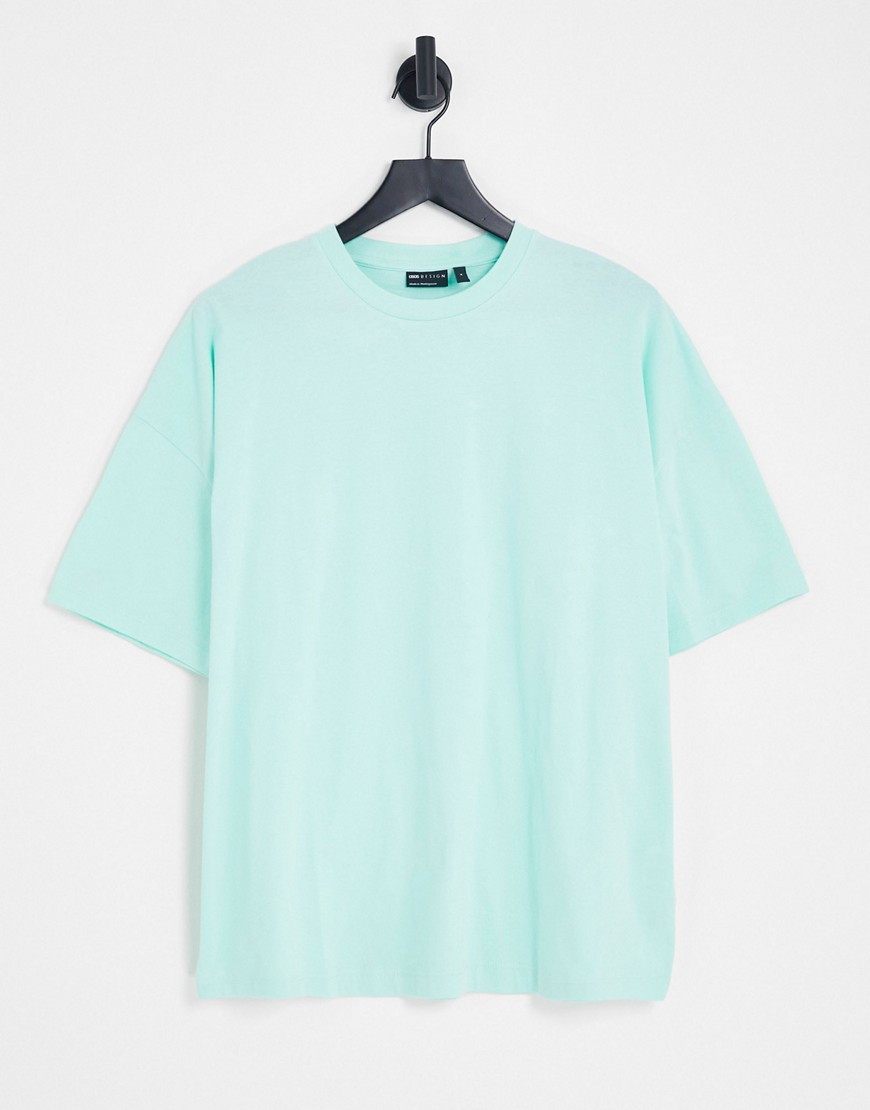 ASOS DESIGN oversized t-shirt with crew neck in pastel blue