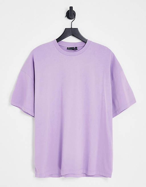 ASOS DESIGN oversized t-shirt with crew neck in purple | ASOS