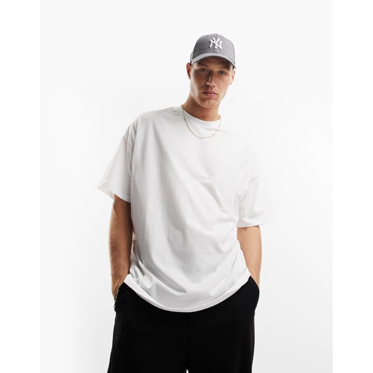 white round neck t shirt mens