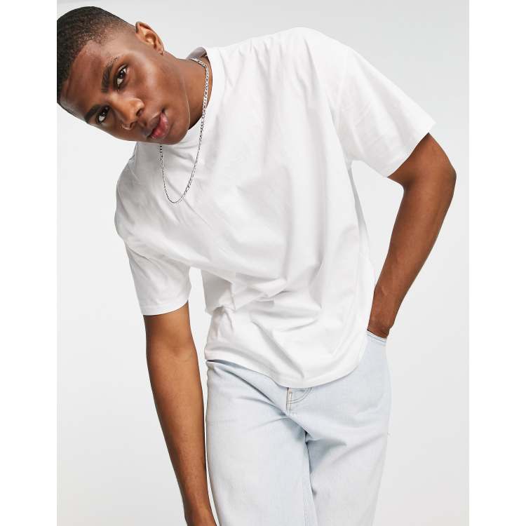 ASOS DESIGN oversized t-shirt with crew neck in white