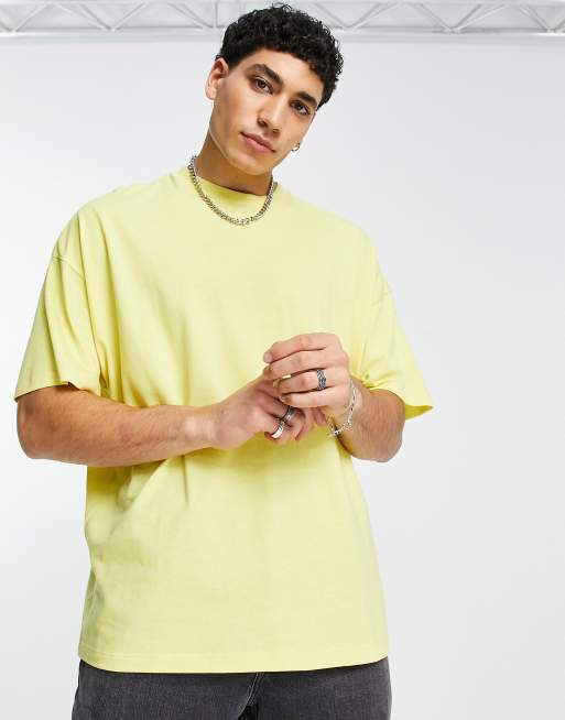 ASOS Oversized T-shirt in Yellow for Men