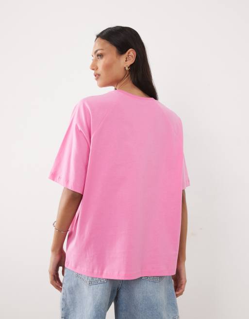 ASOS DESIGN Oversized t-shirt with Cuba photograph graphic tee in pink, 4 of 4