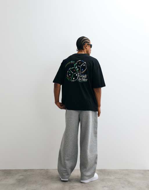 ASOS DESIGN oversized T-shirt with dice graphic in black, 2 of 5