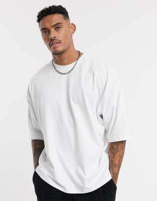 ASOS DESIGN oversized t-shirt with embroidered line drawing back print