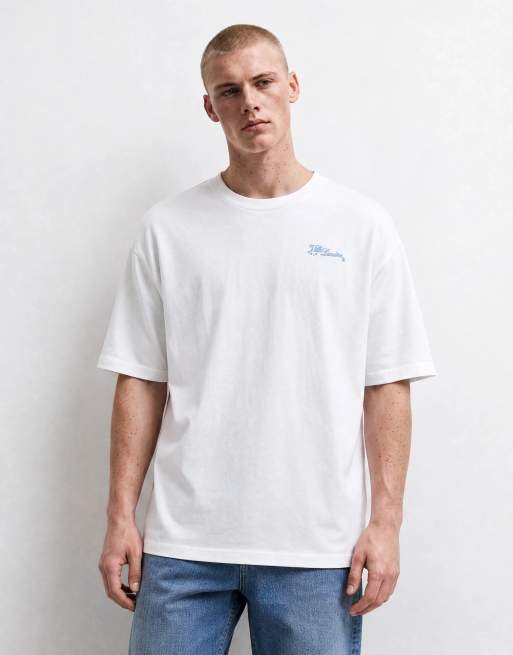 ASOS DESIGN oversized T-shirt with embroidered winery graphic in white, 7 of 10