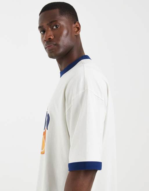 ASOS DESIGN oversized t-shirt with Fanta print in off white, 3 of 5