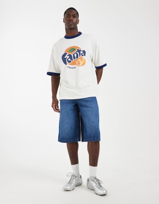 ASOS DESIGN oversized t-shirt with Fanta print in off white, 4 of 5