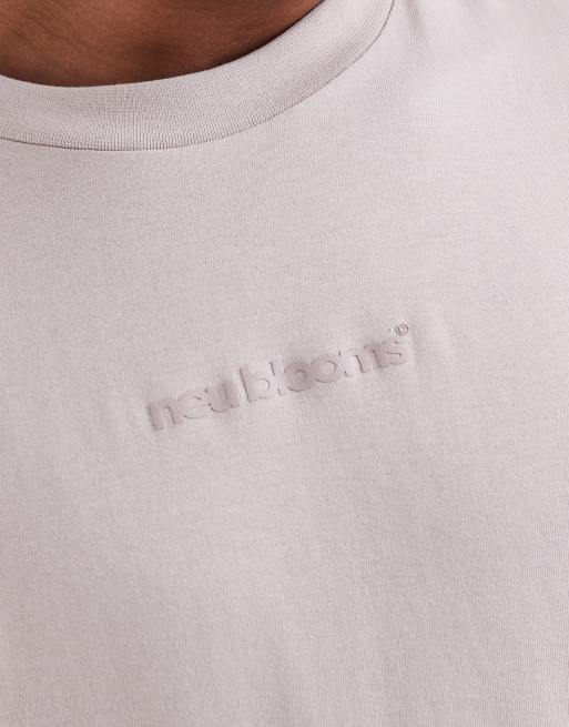 ASOS DESIGN oversized t-shirt with floral back print in grey, 4 of 5
