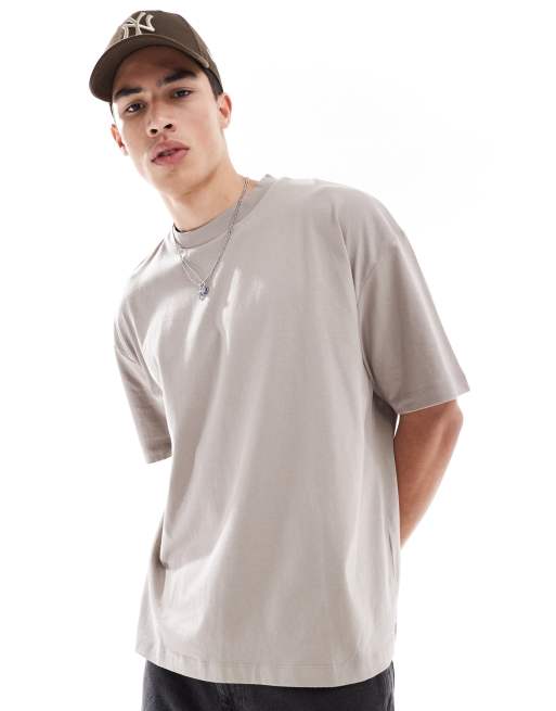 ASOS DESIGN oversized t-shirt with floral graphic in brown