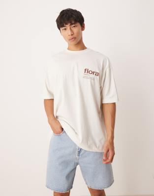 Asos Design Oversized T-shirt With Floral Graphic