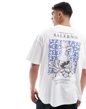 ASOS DESIGN oversized T-shirt with dragon graphic in navy