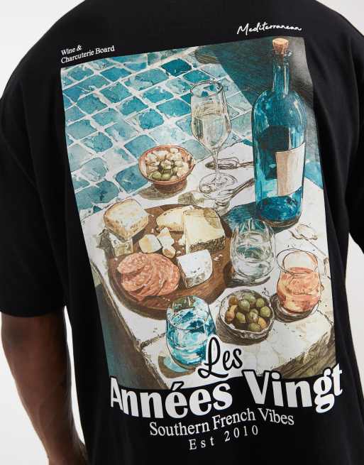 ASOS DESIGN oversized t-shirt with food graphic and embroidered detail in black, 5 of 5
