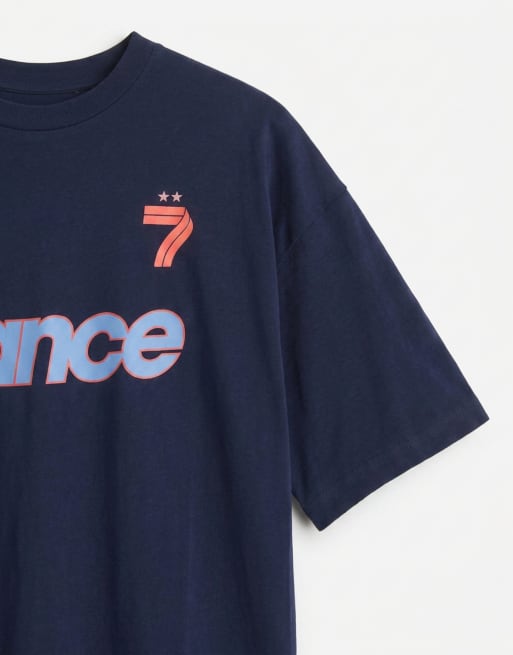 ASOS DESIGN oversized t-shirt with France soccer graphic in navy, 8 of 9