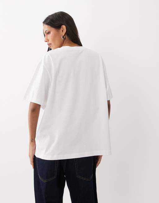 ASOS DESIGN Oversized T-shirt with free spirit rodeo graphic in white, 4 of 4