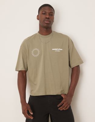 ASOS DESIGN OVERSIZED T-SHIRT WITH FRONT AND BACK GRAPHIC 