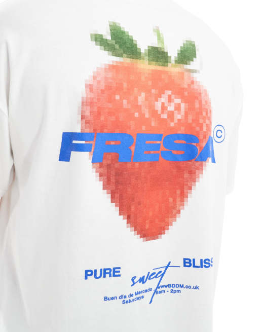 ASOS DESIGN oversized t-shirt with fruit back print in white | ASOS