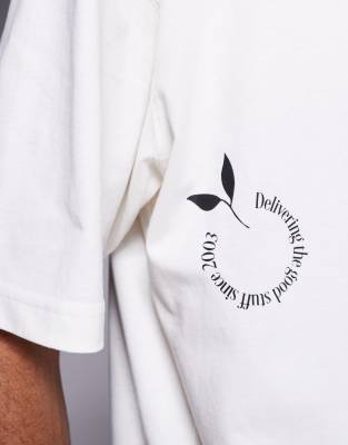 Asos Design Oversized T-shirt With Fruit Graphic In White