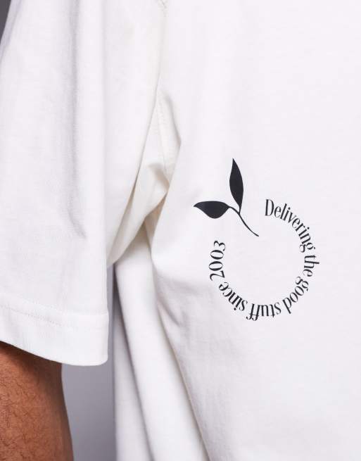 ASOS DESIGN oversized t-shirt with fruit graphic in cream