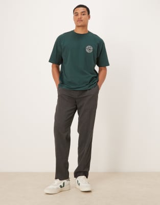 Asos Design Oversized T-shirt With Fruit Graphic In Green