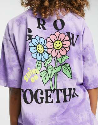 purple flower shirt