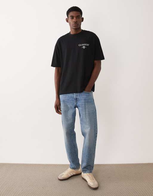 ASOS DESIGN oversized t-shirt with Guinness print in black, 2 of 5