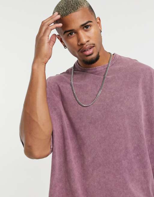 ASOS DESIGN oversized T-shirt in dark purple