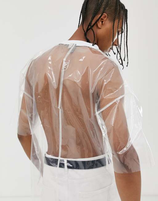 baggrund Tilgængelig kok ASOS DESIGN oversized t-shirt with half sleeve in transparent fabric | ASOS