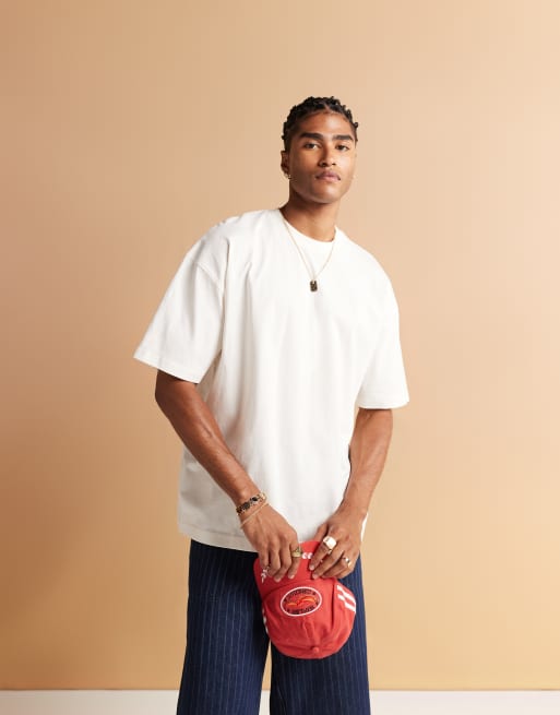 ASOS DESIGN oversized t-shirt with high summer graphic in off white