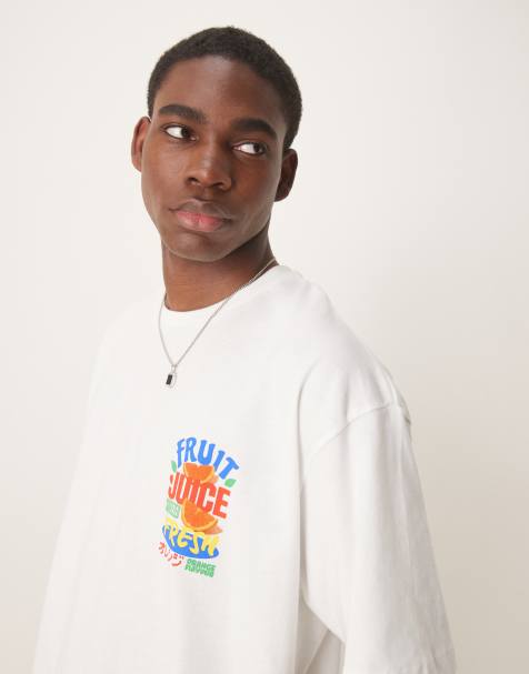 ASOS DESIGN oversized t-shirt with high summer graphic in white - view 1