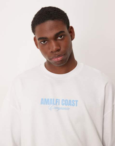 ASOS DESIGN oversized t-shirt with high summer graphic in white - view 1