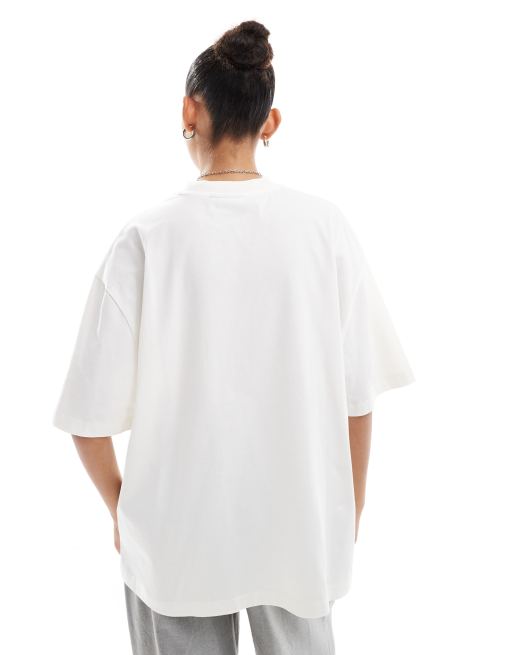 ASOS DESIGN oversized t-shirt with horse graphic in off white, 4 of 4