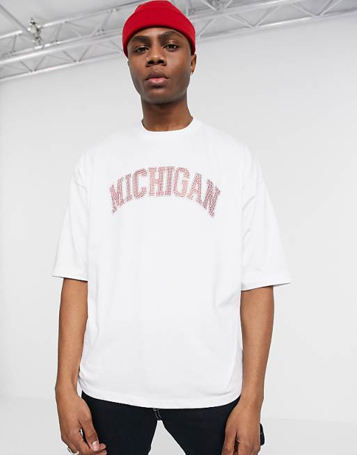 ASOS DESIGN oversized t-shirt with hot fix gem | ASOS