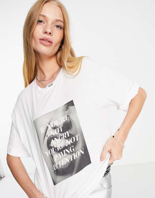 ASOS Design Oversized T-Shirt with Crew Neck in White - White