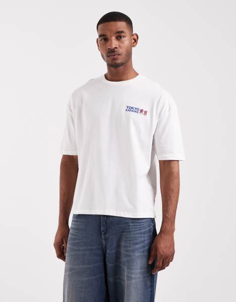 ASOS DESIGN oversized t-shirt with karaoke graphic in white - view 1