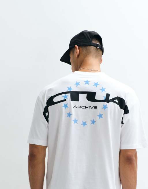 ASOS DESIGN oversized t-shirt with large text graphic in white, 5 of 5
