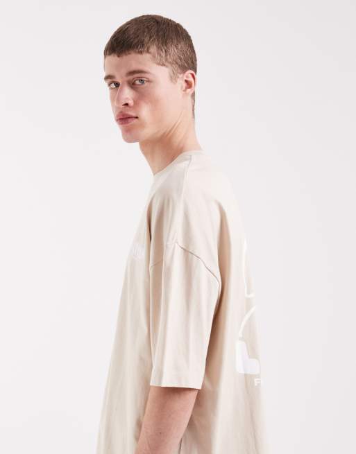 ASOS DESIGN oversized t-shirt with lemon graphic in beige, 4 of 5
