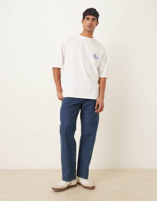 ASOS DESIGN oversized T-shirt with lemons graphic in wihite, 2 of 5