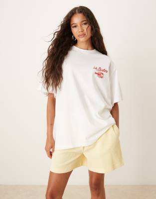 ASOS DESIGN oversized T-shirt with lobster graphic
