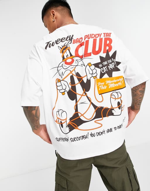 ASOS Looney Tunes 90s Oversized Shirt With Character Print for Men