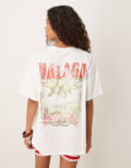 [ASOS DESIGN] ASOS DESIGN oversized t-shirt with Malaga olive graphic in cream-White L CREAM