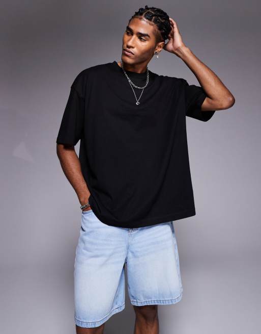 ASOS DESIGN oversized T-shirt with martini graphic in black, 3 of 4