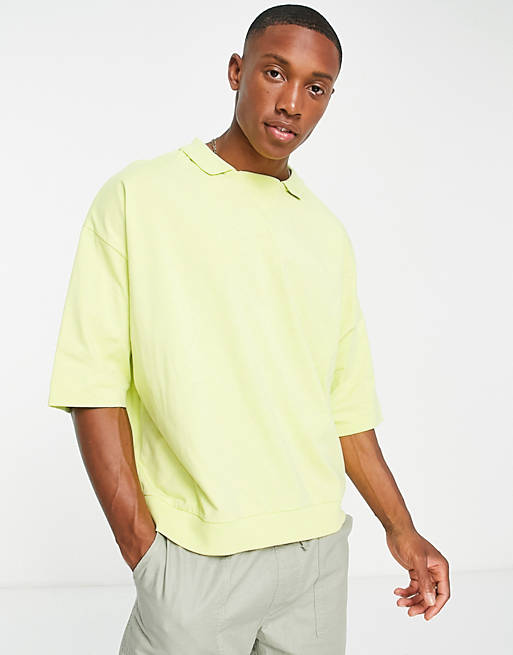 IiscmShops DESIGN oversized t - shirt Poulter with modesty triangle and rib  hem in green | True Religion Langärmliges Shirt Poulter mit  Rundhalsausschnitt - IiscmShops