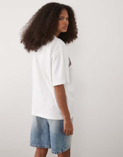 ASOS DESIGN oversized t-shirt with Montana graphic in white, 4 of 4